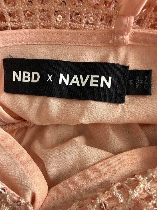 NBD x Naven Peach Blush Nicole Mini Dress Size Medium - Picture 5 of 7